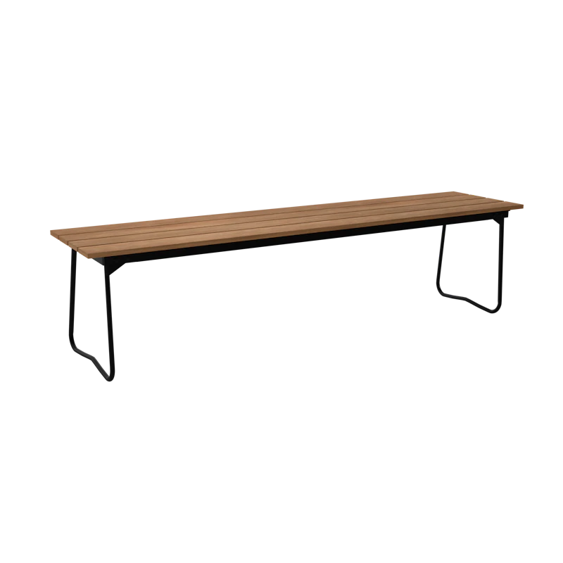 Bench 9 170 cm, Teak / Black Steel