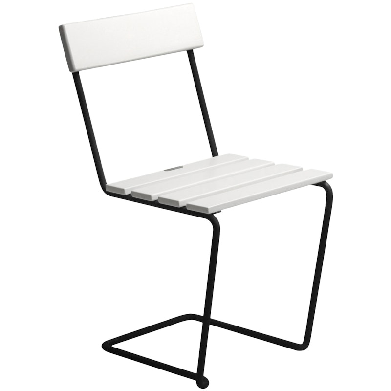 Chair 1, White lacquered Oak / Black