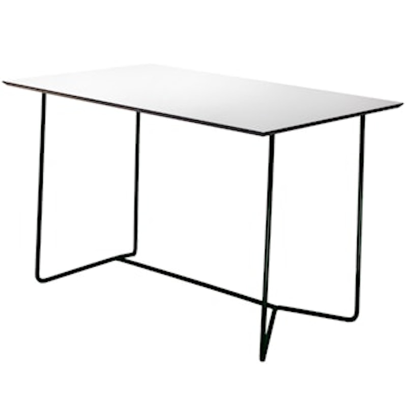 High Tech Table 70x100 cm, White Laminate / Black