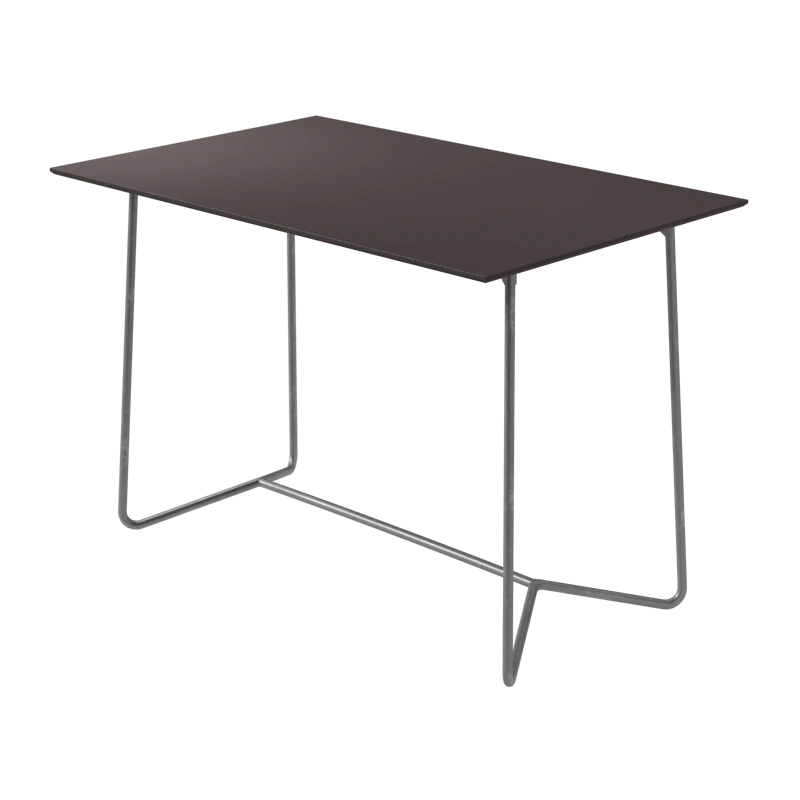 High Tech Table 70x110 cm, Charcoal / Hot Galvanized Steel
