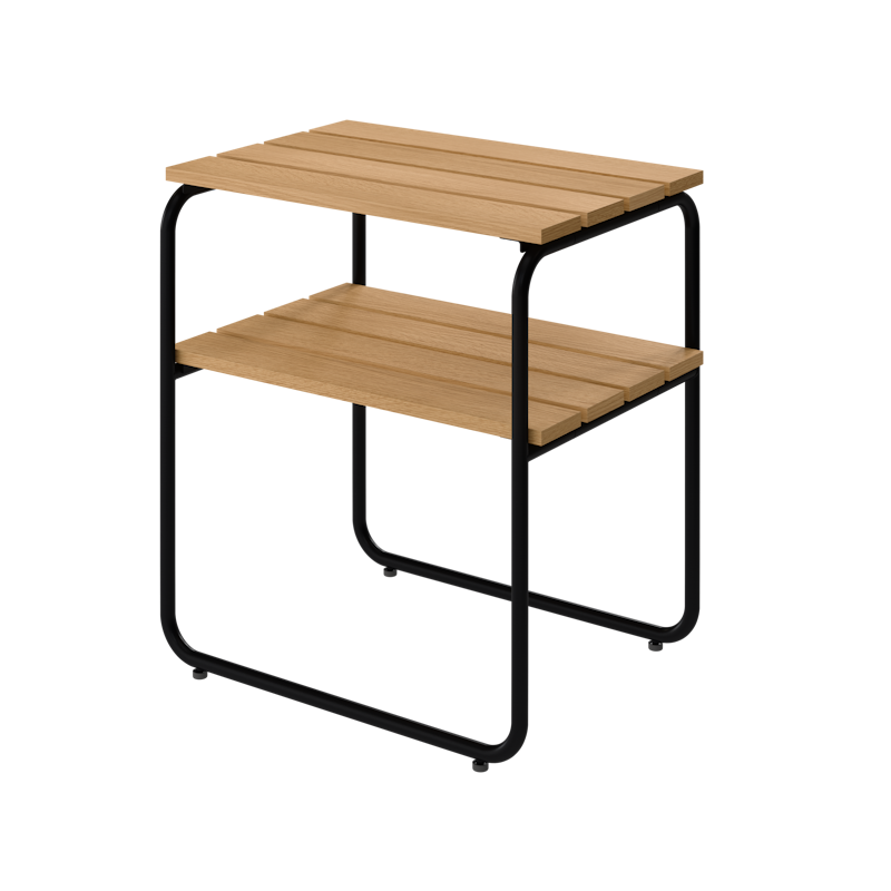 L45 Side Table, Oiled Oak / Black