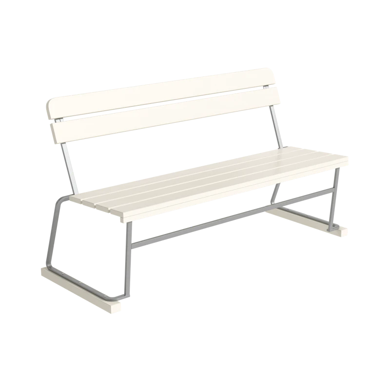 Sofa 3 140 cm, White Oak / Hot Galvanized Steel