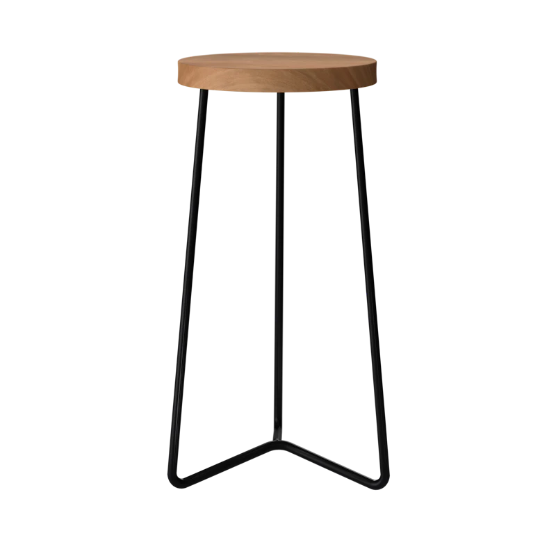 Stool V1, Teak / Black