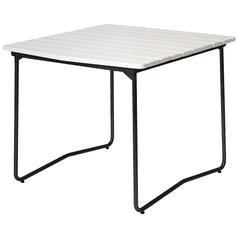 B31 Table 84x92 cm, White lacquered Oak / Black