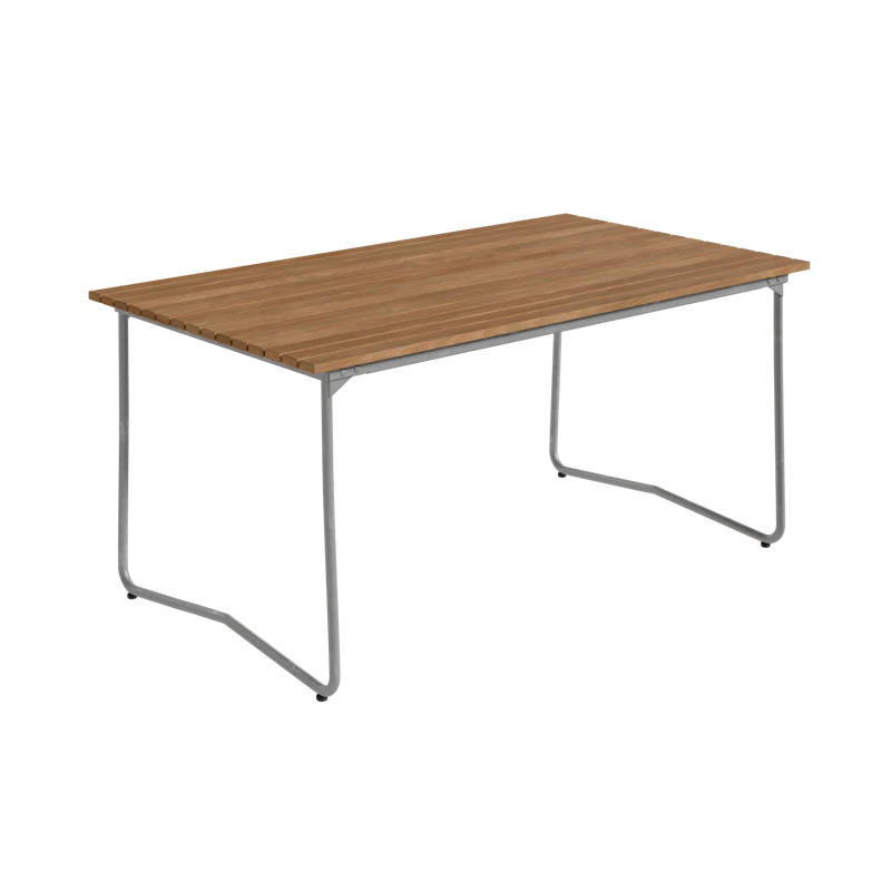 Bovik Table 92x150 cm, Teak / Hot Galvanized Steel