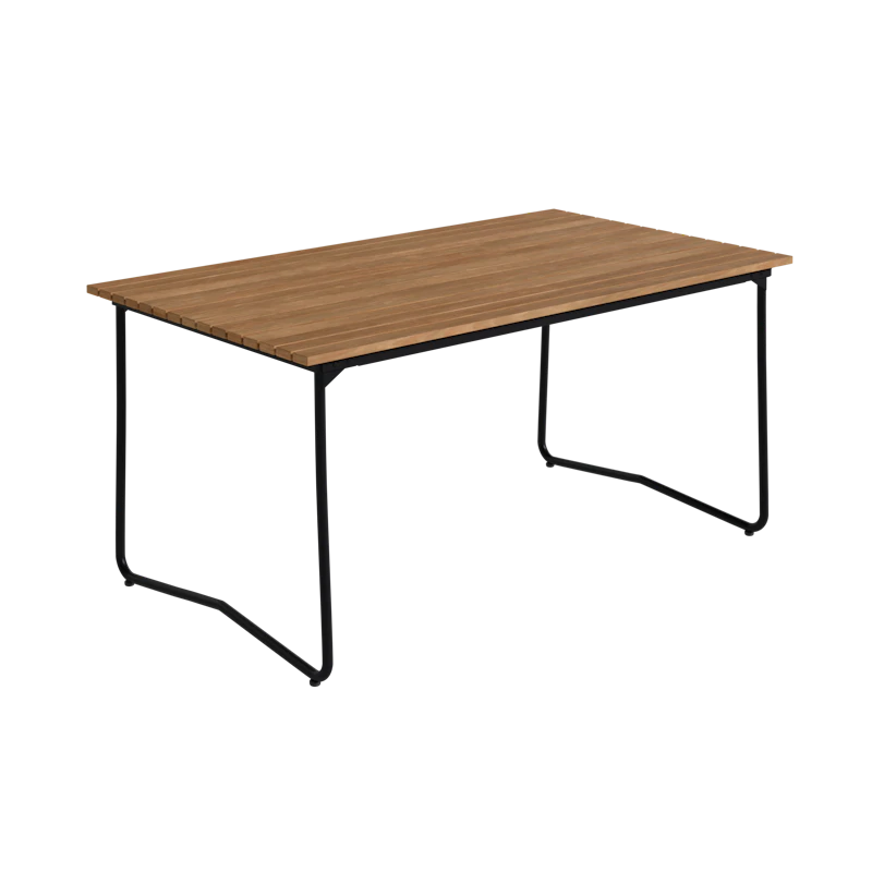 Bovik Table 92x150 cm, Teak / Black Steel