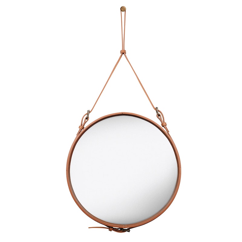 Adnet Wall Mirror Circular 58 cm, Brown