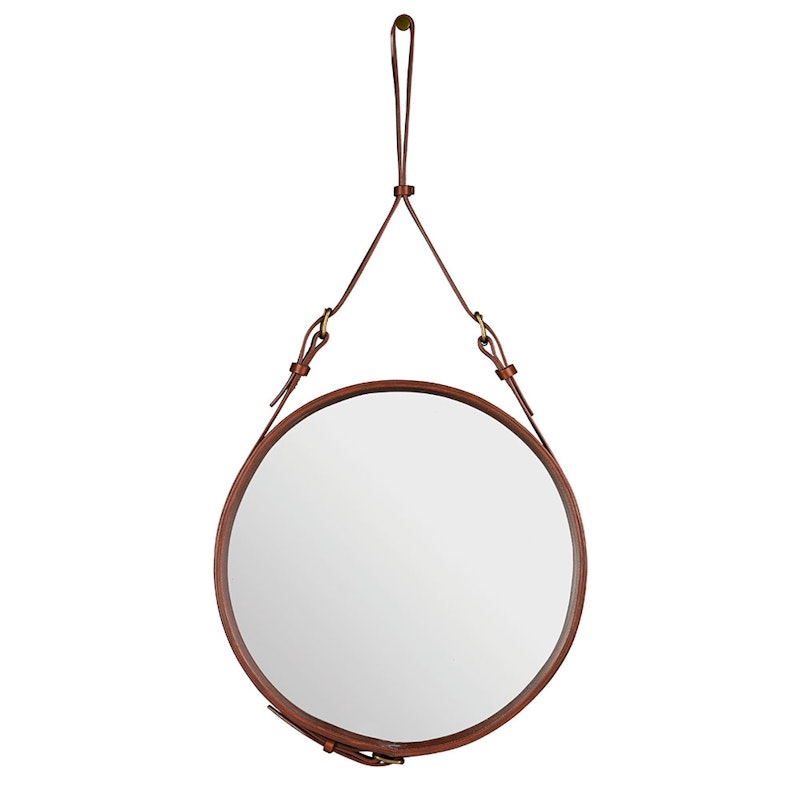 Adnet Wall Mirror Circular 45 cm, Brown