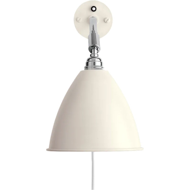 Bestlite BL7 Wall Lamp, Chrome / White Semi Matt