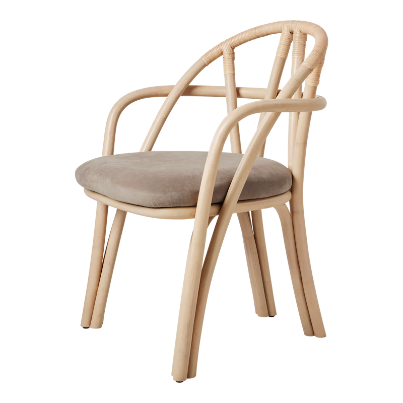 Bistra Dining Armchair, Natural / Fustagno 002