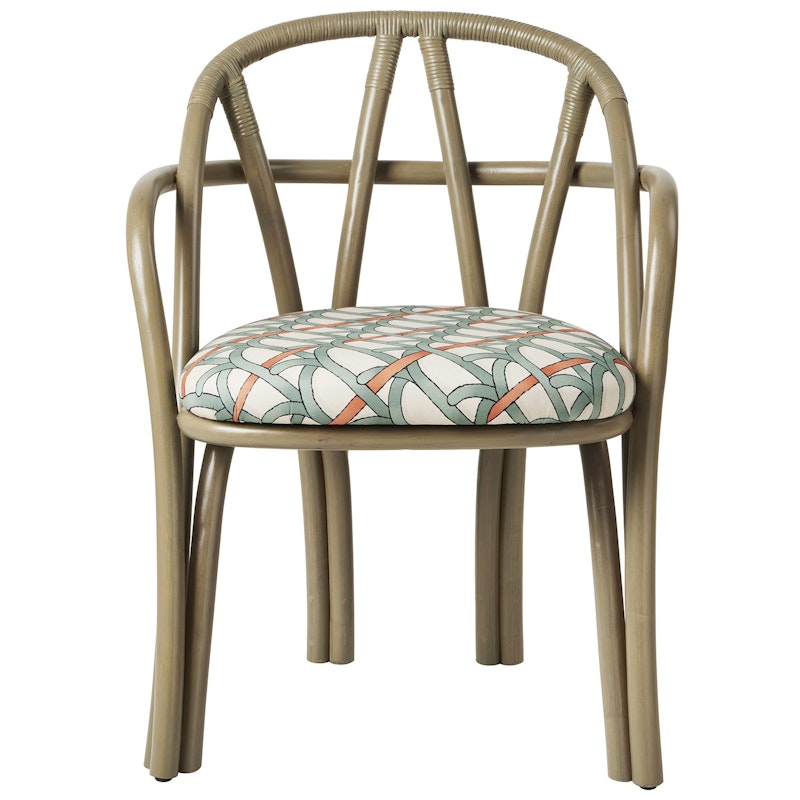 Bistra Dining Armchair, Olive / Reales Pattern 001