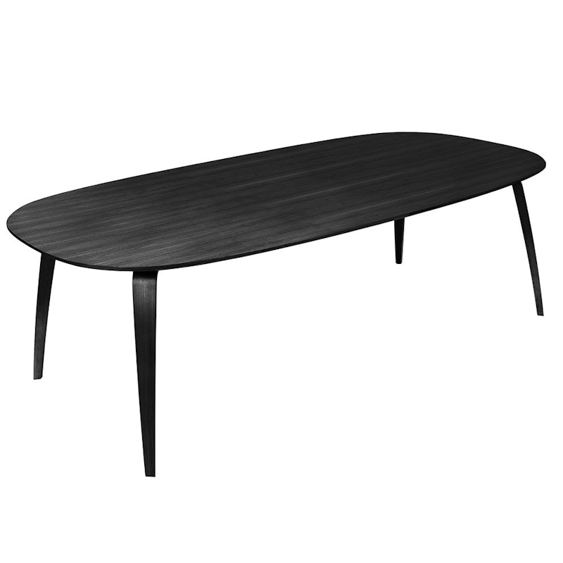 Dining Table Ellipse 120x230 cm, Blackstained Ash