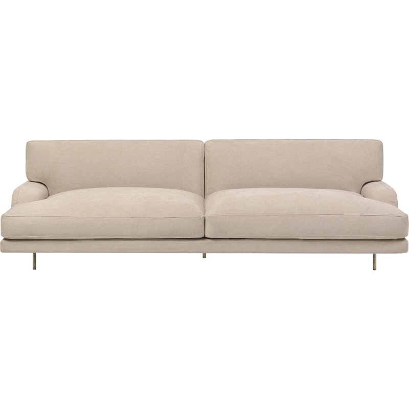 Flaneur Sofa FC 2-Seater, Leg Brass / Hot Madison 073 Beige