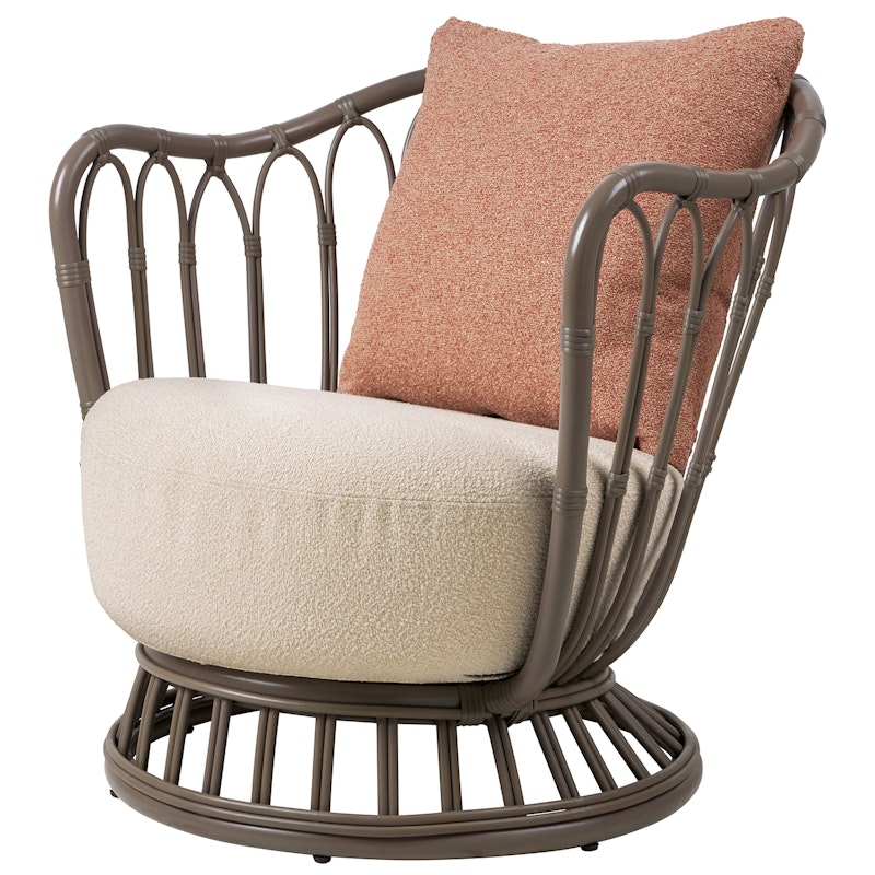 Grace Lounge Chair Outdoor, Mushroom / Lorkey 41 / Lorkey 44