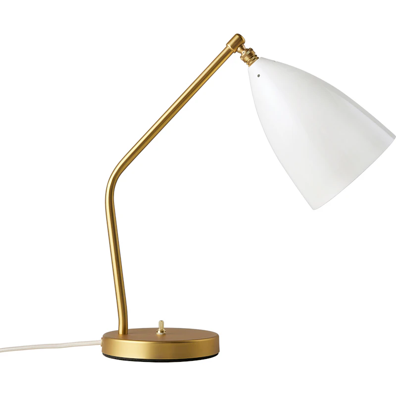 Gräshoppa Table Lamp, Glossy Alabaster White