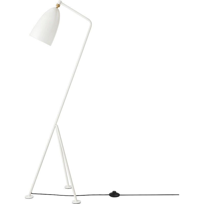 Gräshoppa Floor Lamp, Glossy Alabaster White