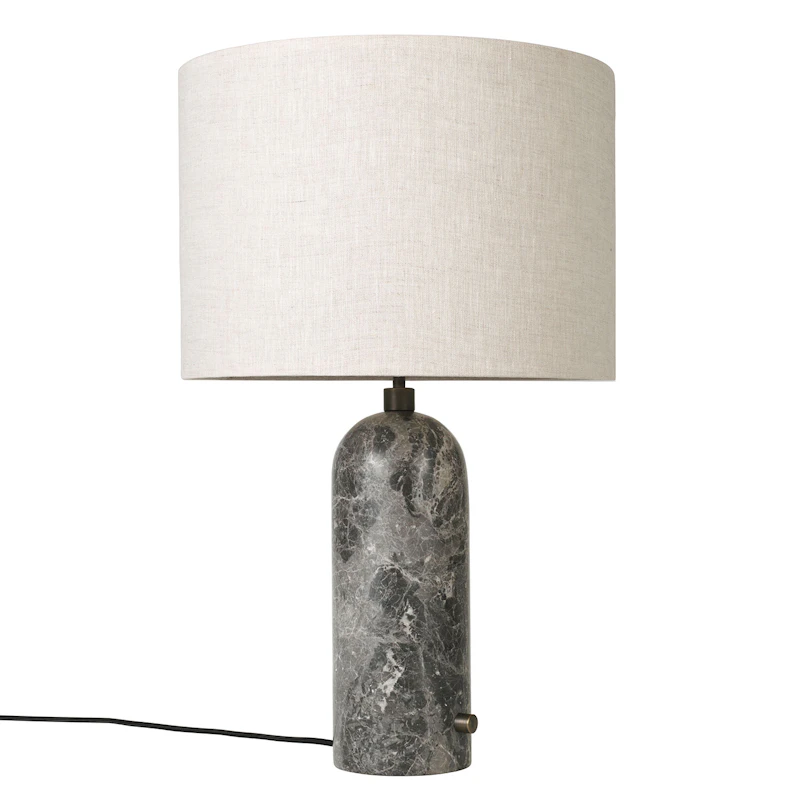 Gravity Table Lamp Large, Grey Marble / Canvas