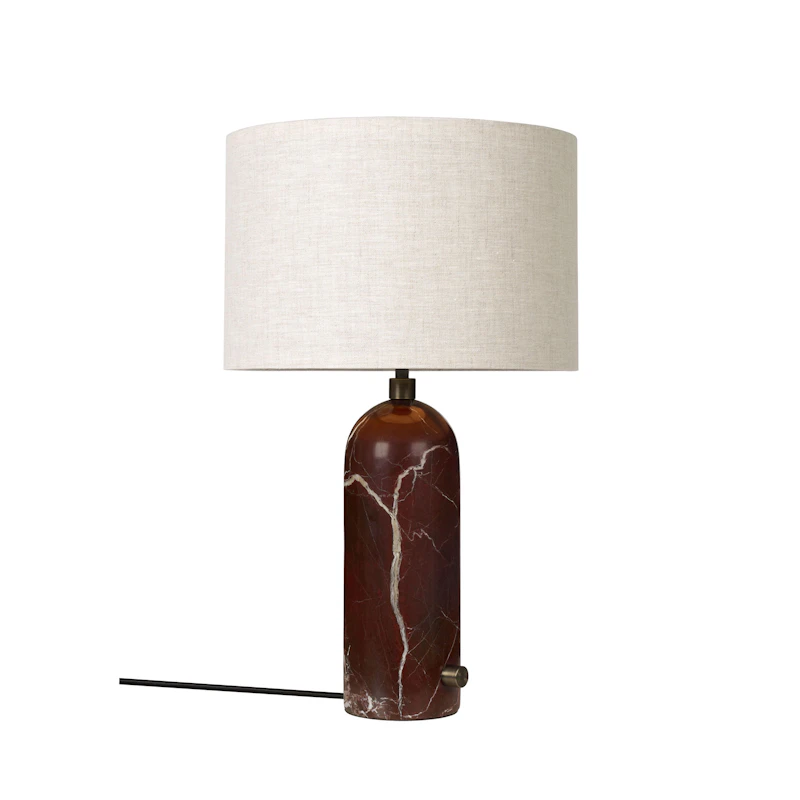 Gravity Table Lamp Small, Maroon / Canvas