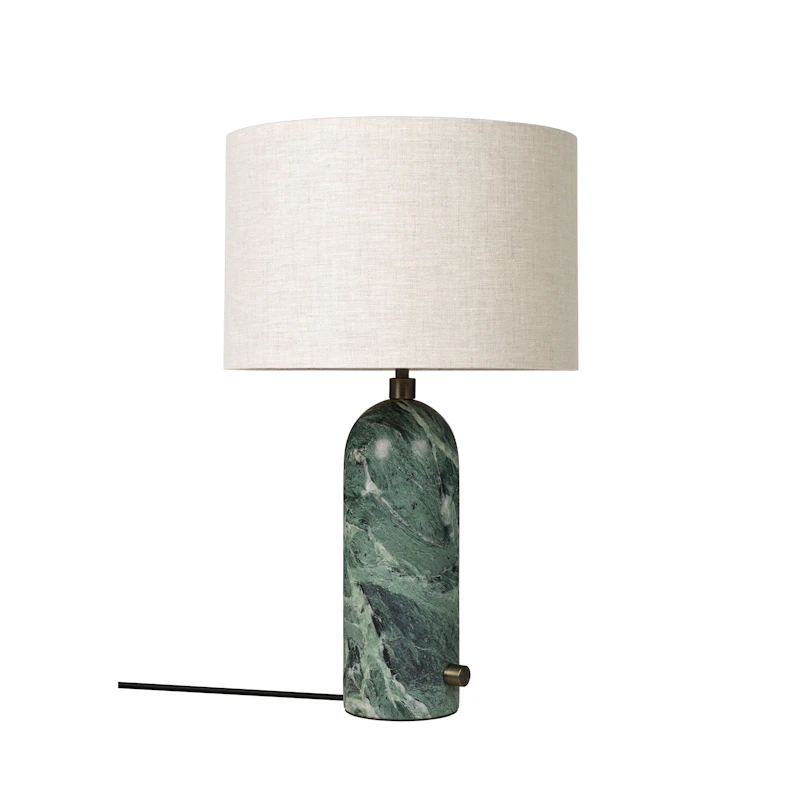 Gravity Table Lamp Small, Emerald / Canvas