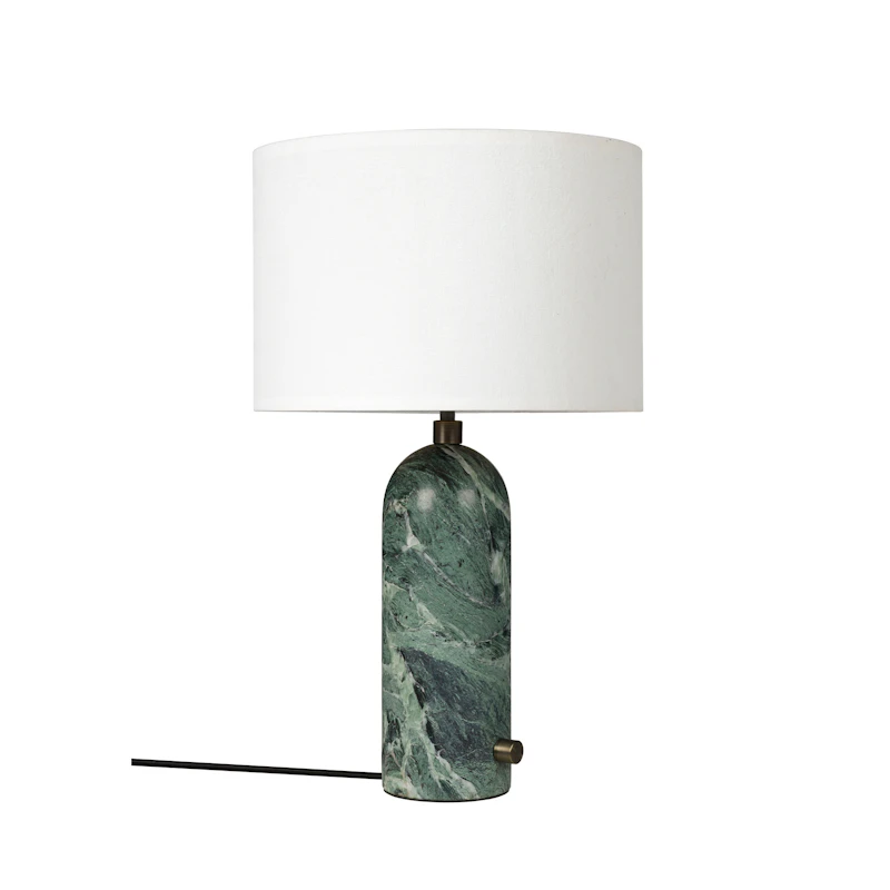 Gravity Table Lamp Small, Emerald / White