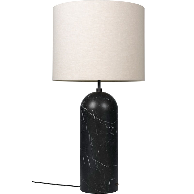 Gravity XL Floor Lamp Low, Black Marble / Canvas