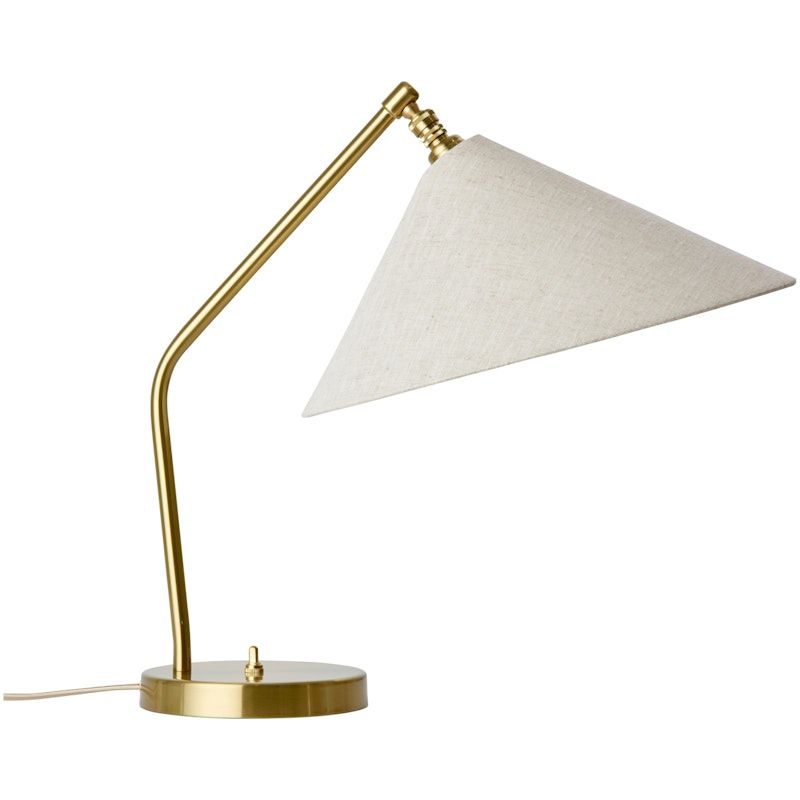 Gräshoppa Table Lamp, Brass / Canvas