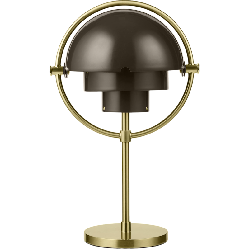 Multi-Lite Table Lamp Portable, Brass / Mocha Brown