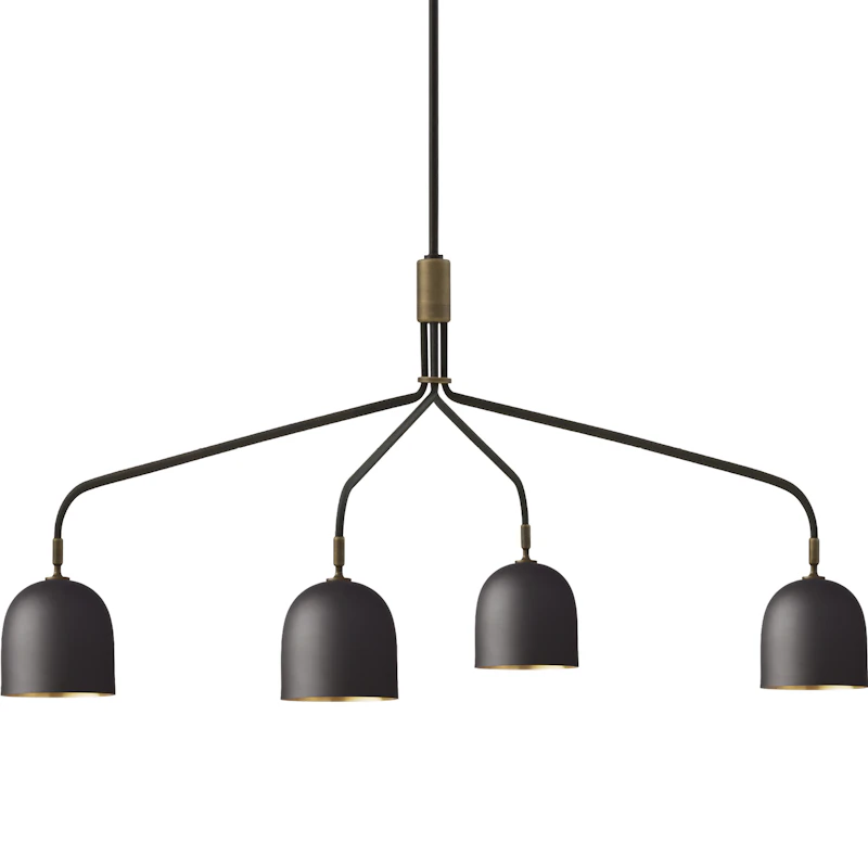 Howard Chandelier 4 Long Arms, Gunmetal / Brass