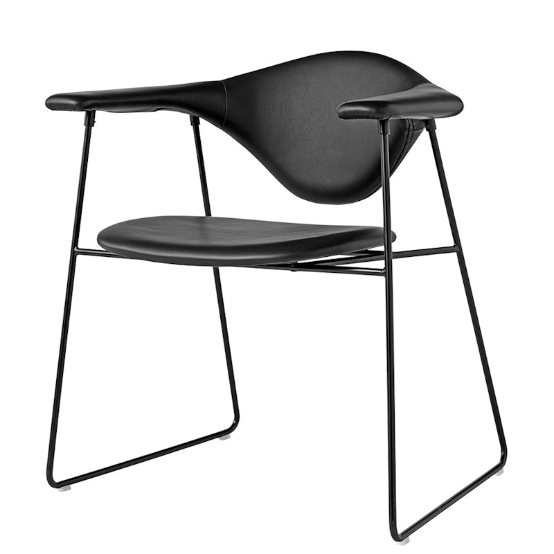 Masculo Dining Chair Black Leather Savanne