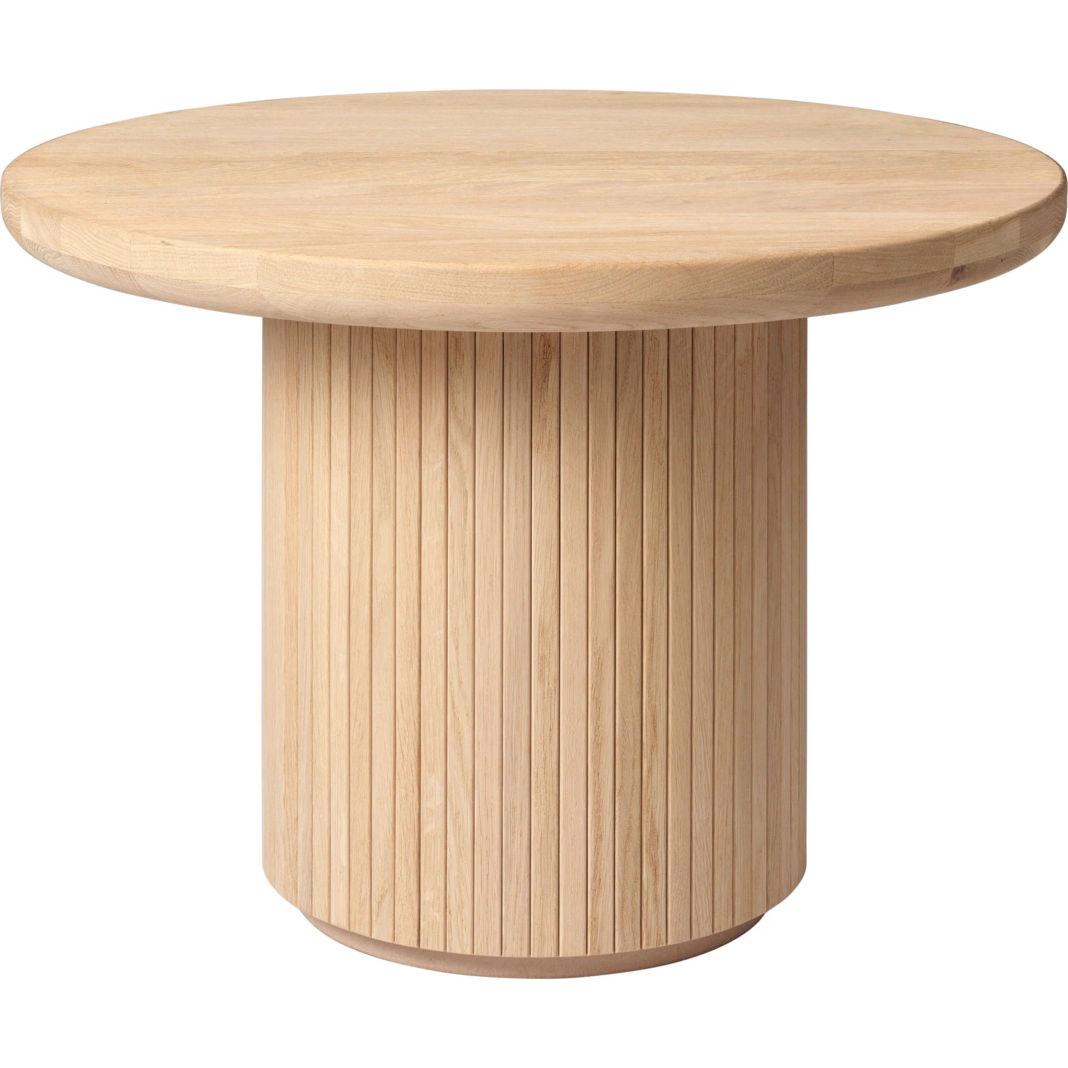 Moon Coffee Table Round Ø60 x H45, Solid Soaped Oak | RoyalDesign.co.uk