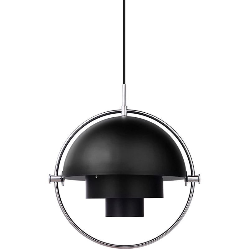 Multi-Lite Pendant 36 cm, Chrome / Black Semi-matte