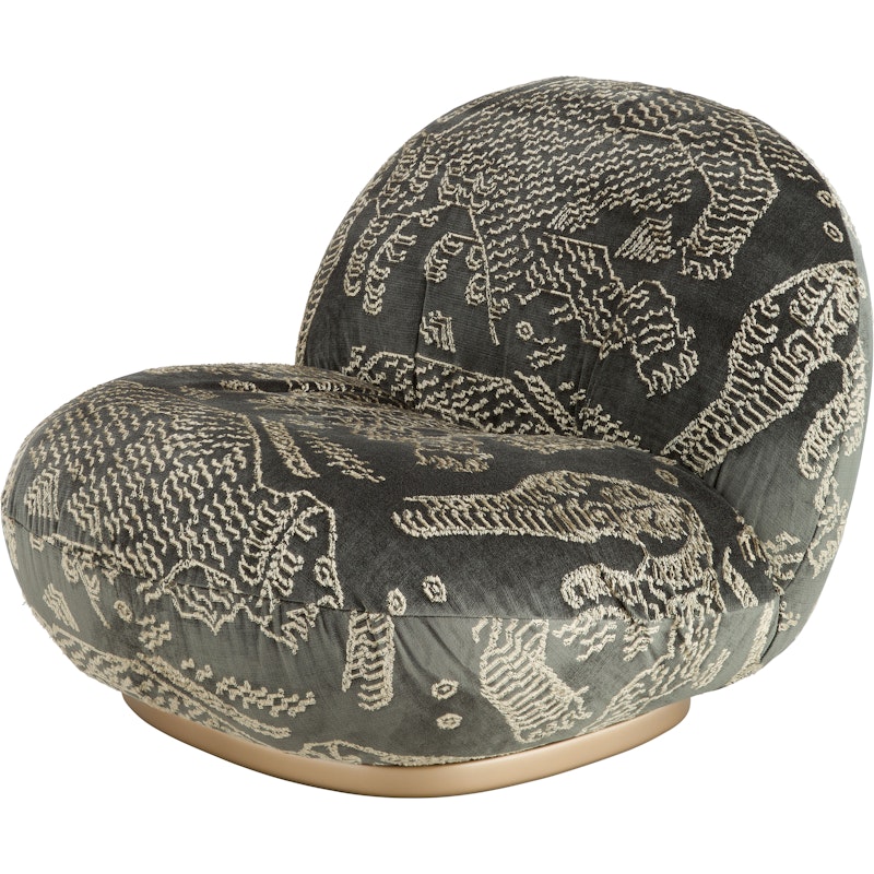 Pacha Lounge Chair, Pearl Gold / Tiger Mountain 003