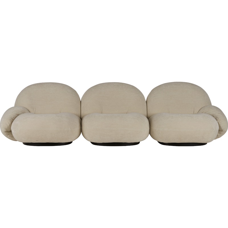 Pacha Sofa  3-Seater PG4, Belsuede 007 / Black Base