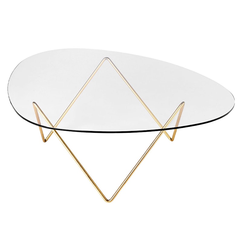 Pedrera Coffee Table, Brass Semi Matte