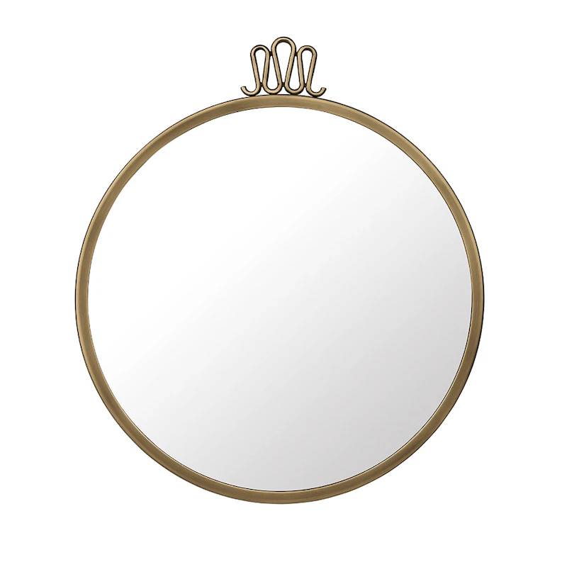 Randaccio Mirror Ø42 cm, Vintage Brass