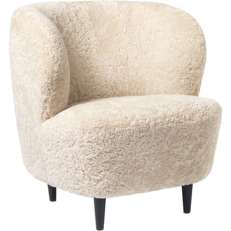 Stay Lounge Chair Sheepskin Moonlight/Black Oak