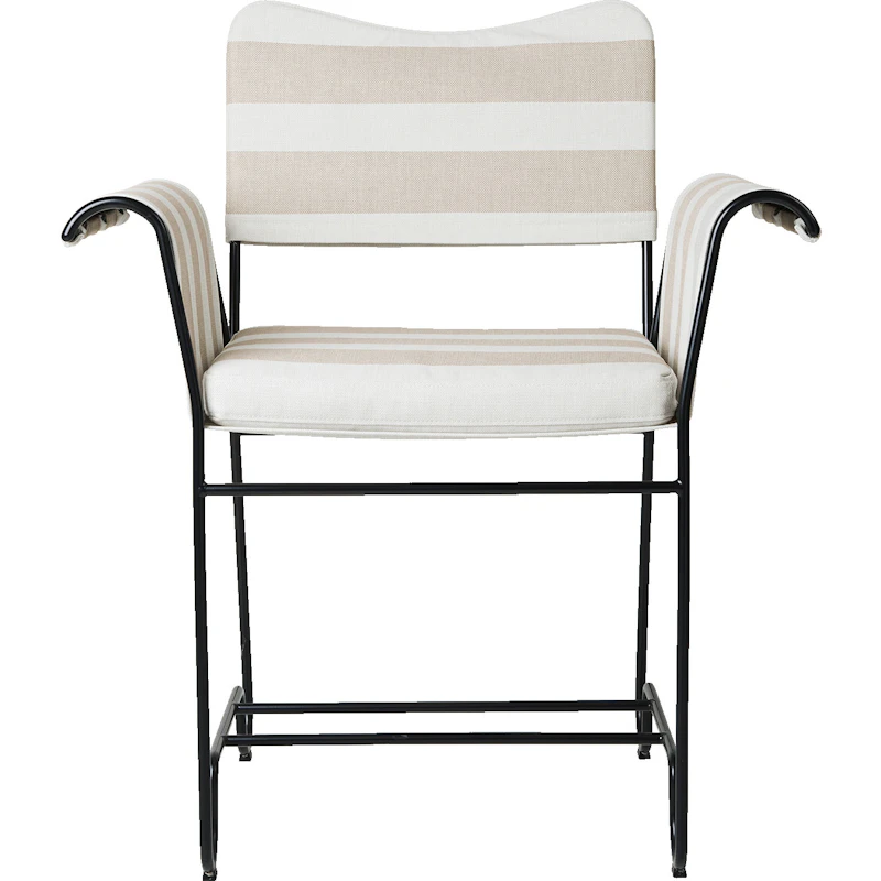 Tropique Dining Chair, Classic Black / Leslie Stripe 40