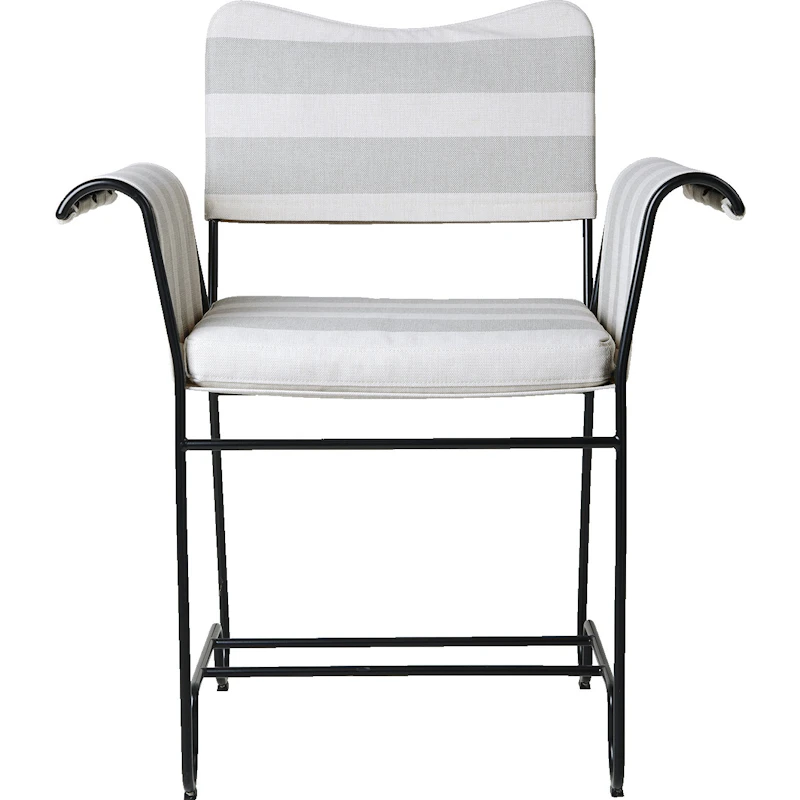 Tropique Dining Chair, Classic Black / Leslie Stripe 20
