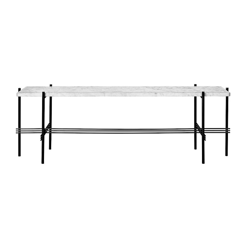 Ts Console 1 Rack, Black/White Marble