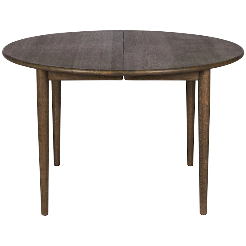 893 Dining Table Extendable Ø120 cm, Smoked Oak