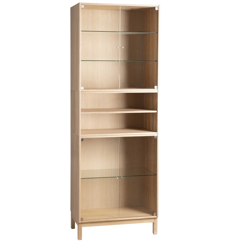 3001 Display Cabinet 198 cm, White Oiled Oak