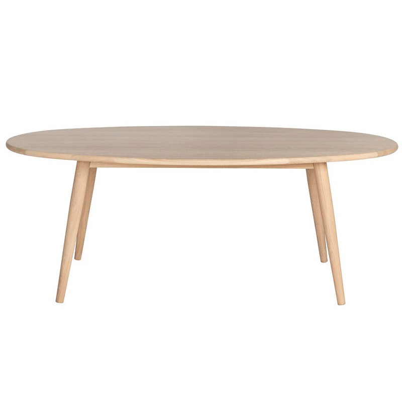 Symphony 08 Coffee Table Ø120 cm, White oiled Oak
