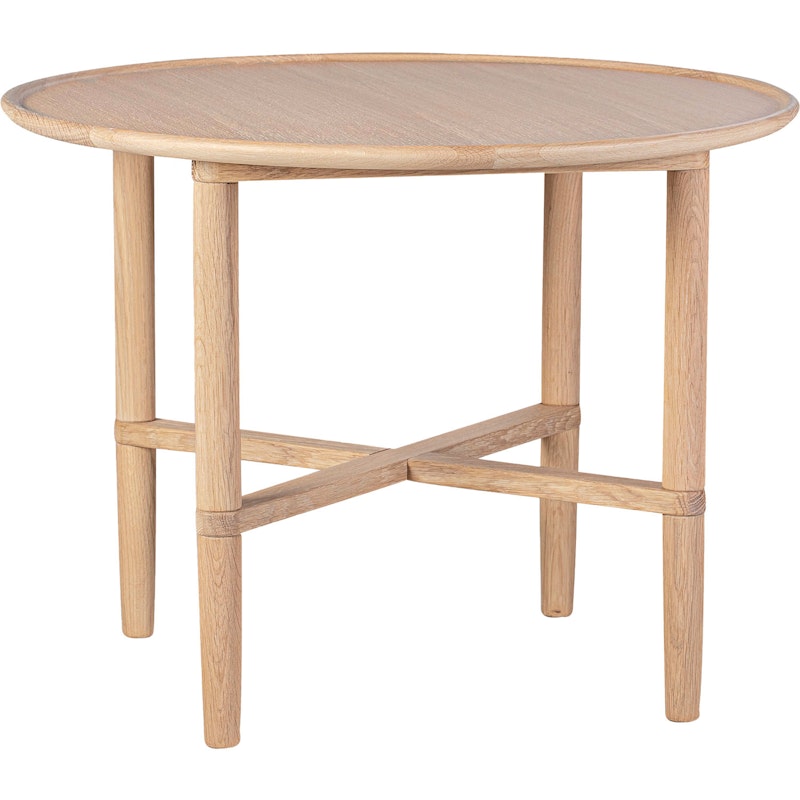 Opus 12 Side Table Ø67 cm, White Oiled Oak