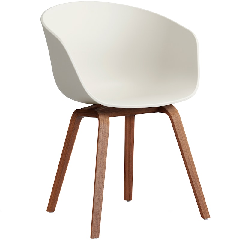 AAC 22 2.0 Armchair, Lacquered Walnut / Melange Cream