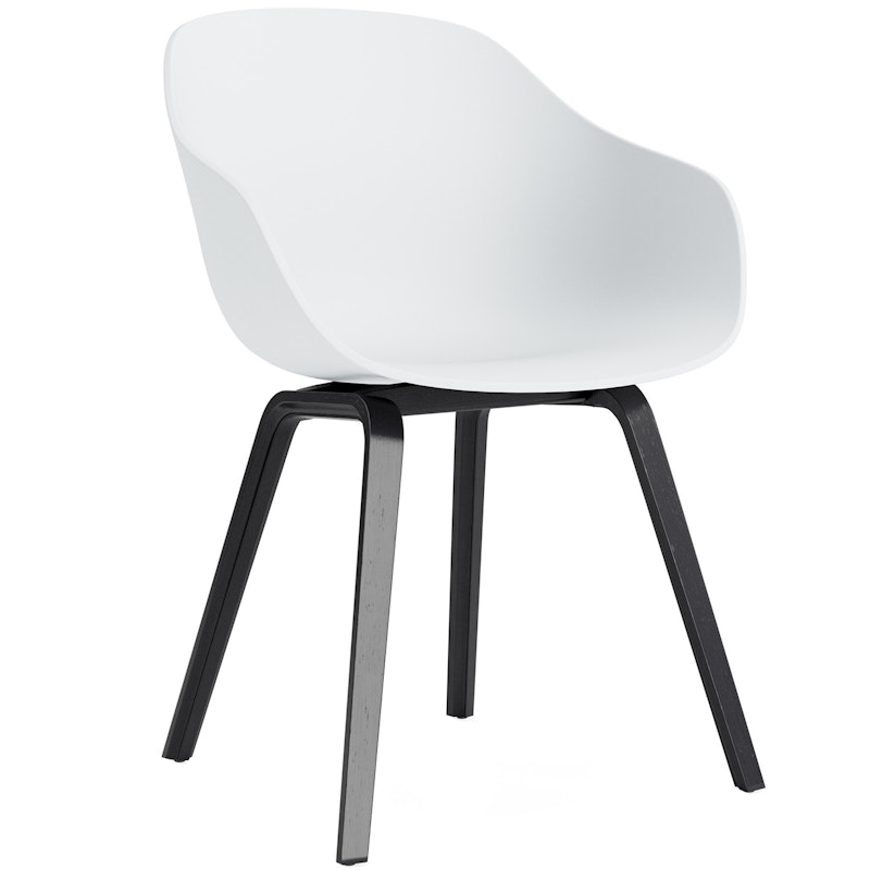 AAC 222 2.0 Armchair, Black Lacquered Oak / White