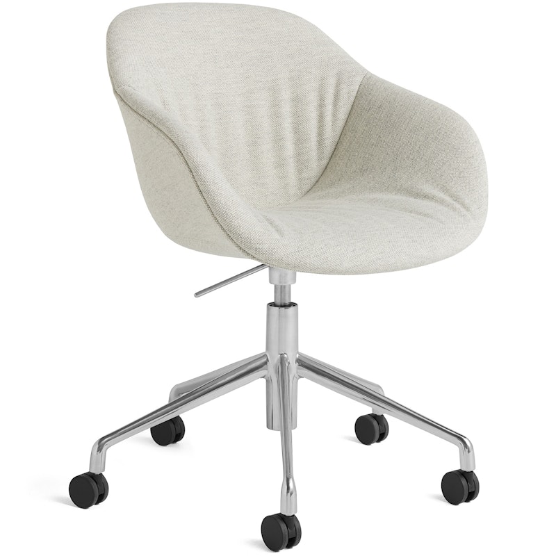 AAC 253 Chair 5 star swivel, Polished Aluminium / Hallingdal