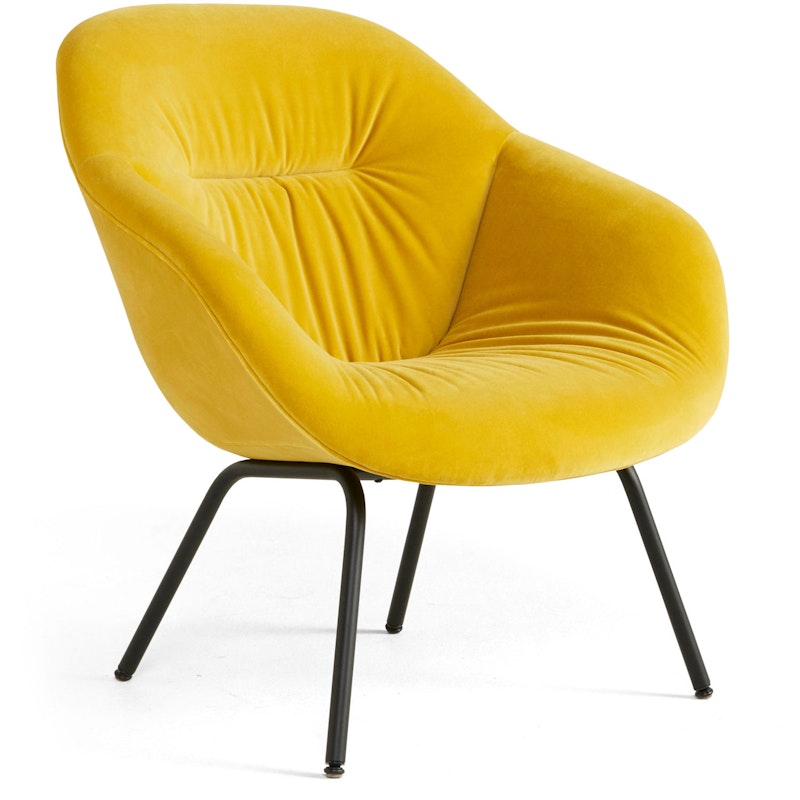 AAL87 Soft Lounge Chair Black Steel Base, Lola Yellow