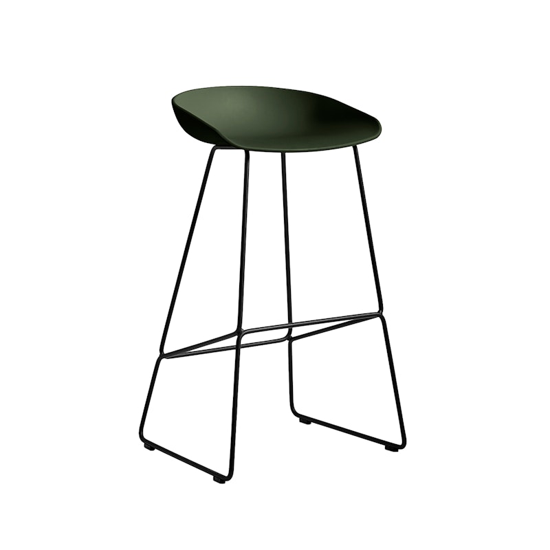 AAS 38 Bar Stool High, Black Frame / Green