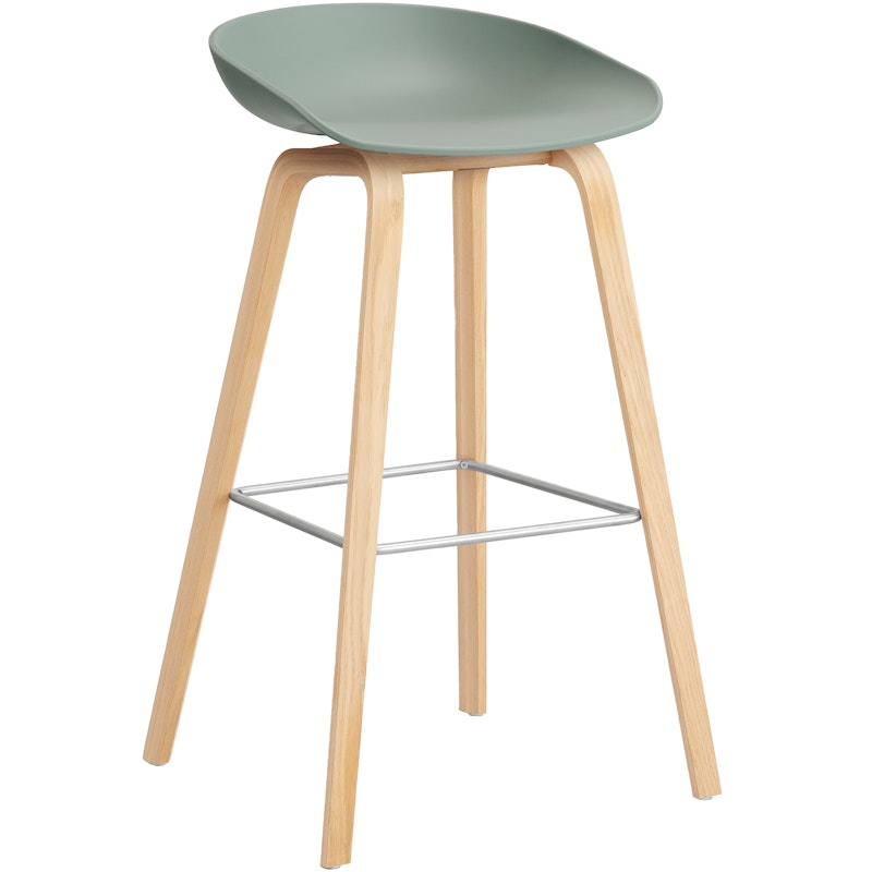 AAS 32 2.0 Bar Stool 75 cm, Soaped Oak / Fall Green