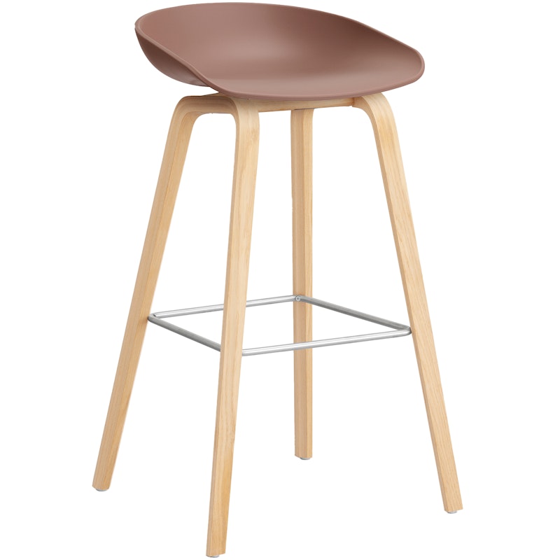 AAS 32 2.0 Bar Stool 75 cm, Soaped Oak / Soft Brick